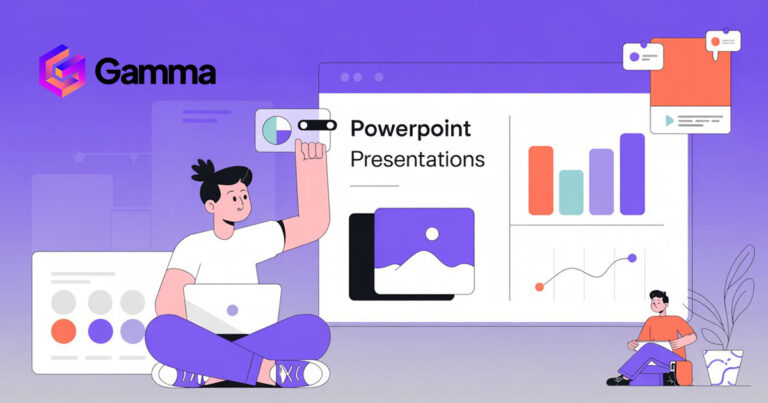 Un'ilustrazione di un ragazzo che deve creare presentazioni in PowerPoint