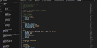 Codice di programmazione in PHP per la realizzazione del sito web azaina.it